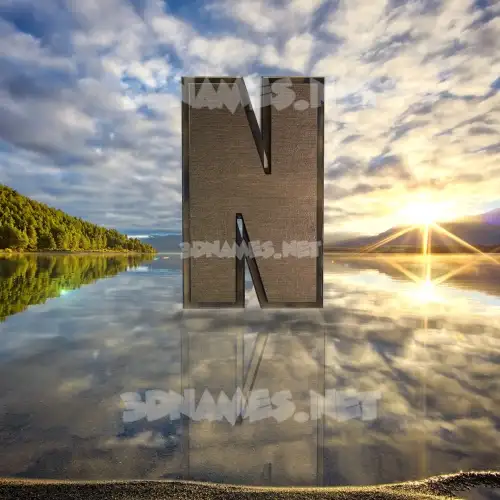 n in Morning Sunrise style - 3D name wallpaper n in Morning Sunrise style - 3D name wallpaper