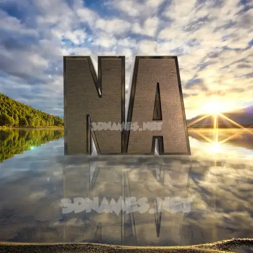 na in Morning Sunrise style - 3D name wallpaper na in Morning Sunrise style - 3D name wallpaper