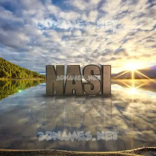 nasi in Morning Sunrise style - 3D name wallpaper nasi in Morning Sunrise style - 3D name wallpaper