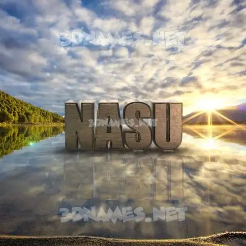 nasu in Morning Sunrise style - 3D name wallpaper nasu in Morning Sunrise style - 3D name wallpaper