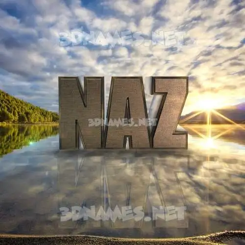 naz in Morning Sunrise style - 3D name wallpaper naz in Morning Sunrise style - 3D name wallpaper
