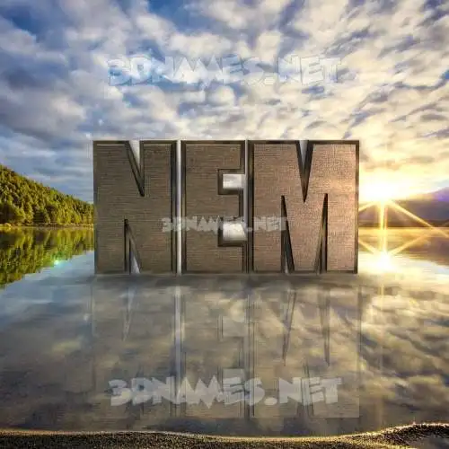 nem in Morning Sunrise style - 3D name wallpaper nem in Morning Sunrise style - 3D name wallpaper