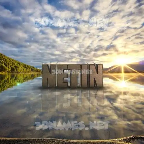 netin in Morning Sunrise style - 3D name wallpaper netin in Morning Sunrise style - 3D name wallpaper