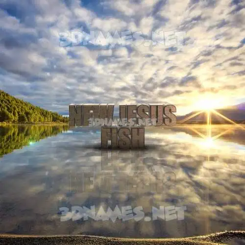 new jesus fish in Morning Sunrise style - 3D name wallpaper