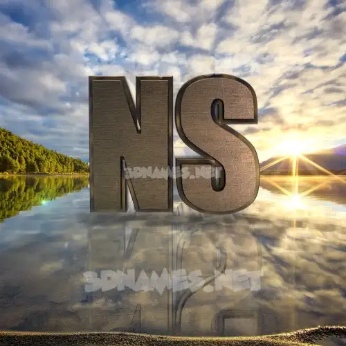 ns in Morning Sunrise style - 3D name wallpaper