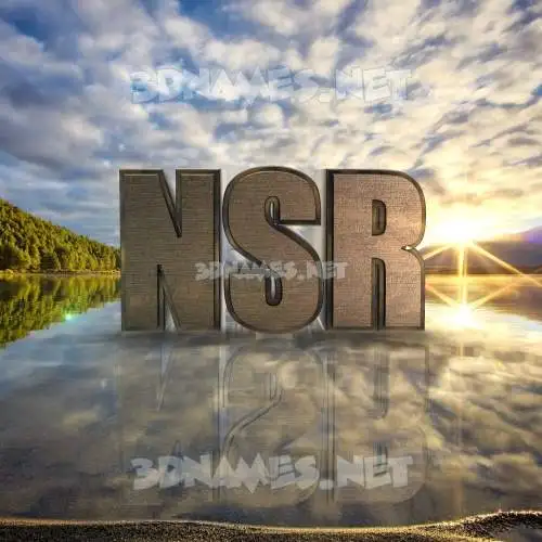 nsr in Morning Sunrise style - 3D name wallpaper nsr in Morning Sunrise style - 3D name wallpaper