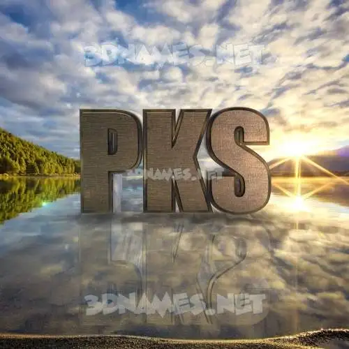 pks in Morning Sunrise style - 3D name wallpaper pks in Morning Sunrise style - 3D name wallpaper