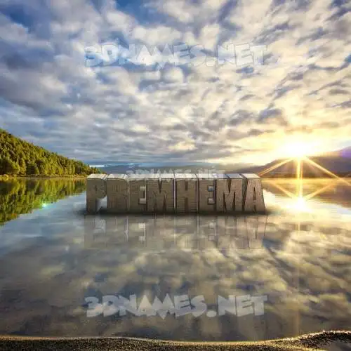 premhema in Morning Sunrise style - 3D name wallpaper premhema in Morning Sunrise style - 3D name wallpaper