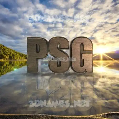 psg in Morning Sunrise style - 3D name wallpaper psg in Morning Sunrise style - 3D name wallpaper