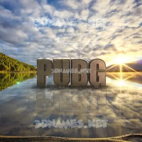 pubg in Morning Sunrise style - 3D name wallpaper pubg in Morning Sunrise style - 3D name wallpaper