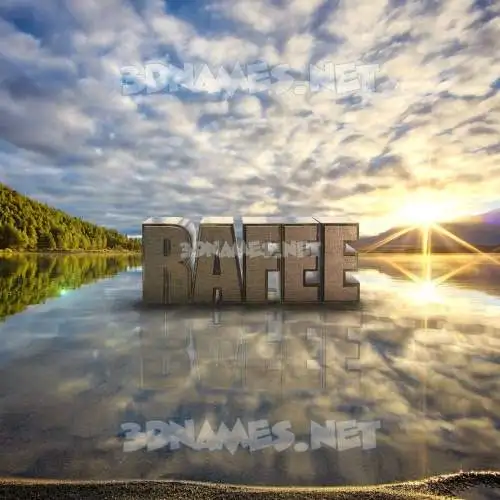 rafee in Morning Sunrise style - 3D name wallpaper rafee in Morning Sunrise style - 3D name wallpaper