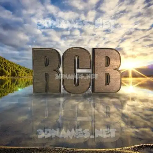 rcb in Morning Sunrise style - 3D name wallpaper rcb in Morning Sunrise style - 3D name wallpaper