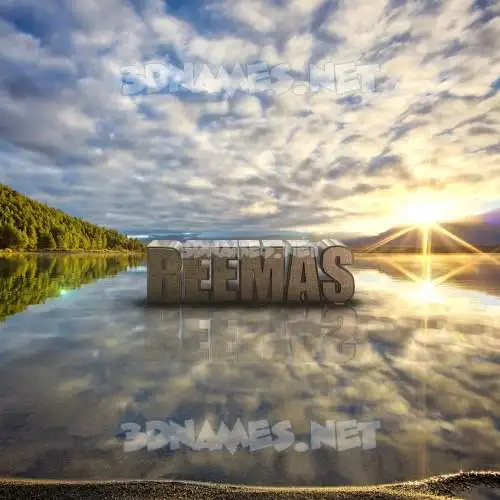 reemas in Morning Sunrise style - 3D name wallpaper reemas in Morning Sunrise style - 3D name wallpaper