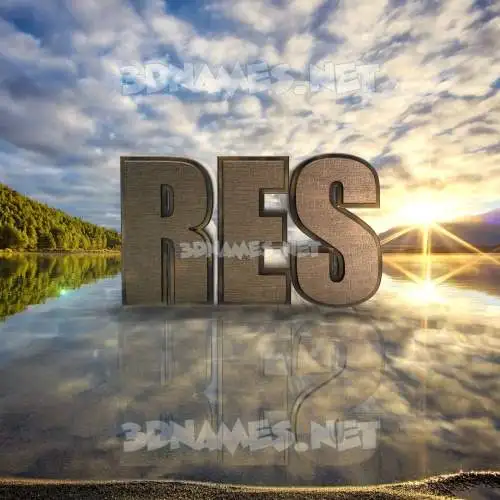 res in Morning Sunrise style - 3D name wallpaper res in Morning Sunrise style - 3D name wallpaper