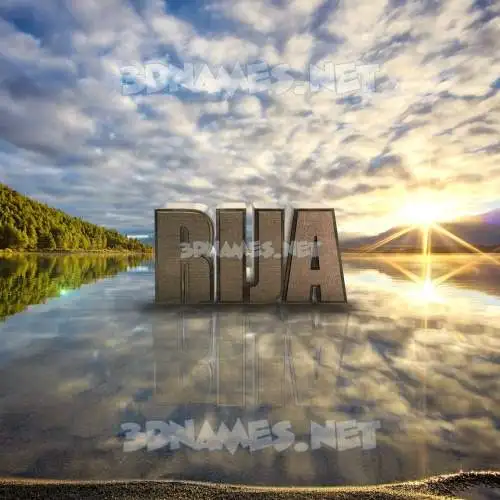rija in Morning Sunrise style - 3D name wallpaper rija in Morning Sunrise style - 3D name wallpaper