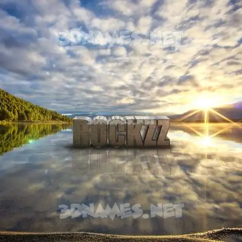 rockzz in Morning Sunrise style - 3D name wallpaper rockzz in Morning Sunrise style - 3D name wallpaper