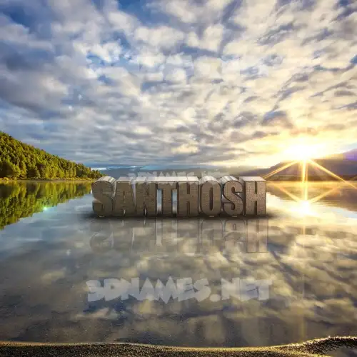 santhosh in Morning Sunrise style - 3D name wallpaper santhosh in Morning Sunrise style - 3D name wallpaper