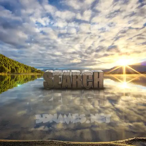 search in Morning Sunrise style - 3D name wallpaper