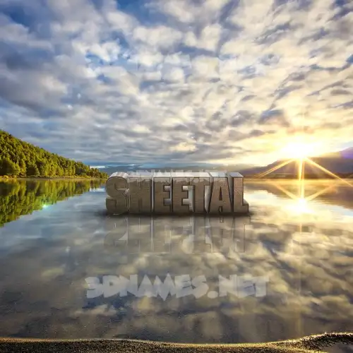 sheetal in Morning Sunrise style - 3D name wallpaper