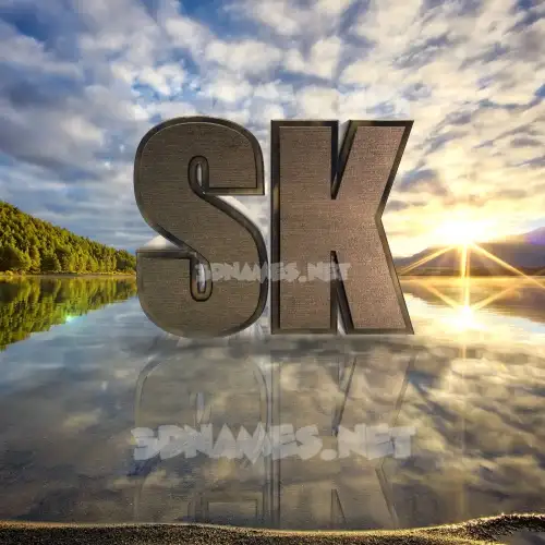 sk in Morning Sunrise style - 3D name wallpaper sk in Morning Sunrise style - 3D name wallpaper
