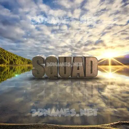 squad in Morning Sunrise style - 3D name wallpaper squad in Morning Sunrise style - 3D name wallpaper