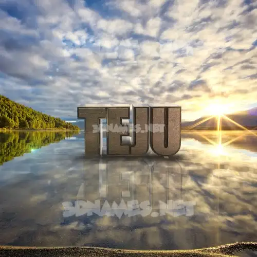 teju in Morning Sunrise style - 3D name wallpaper teju in Morning Sunrise style - 3D name wallpaper