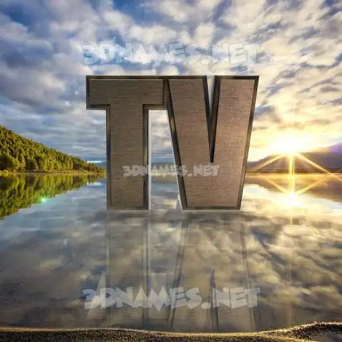 tv in Morning Sunrise style - 3D name wallpaper tv in Morning Sunrise style - 3D name wallpaper