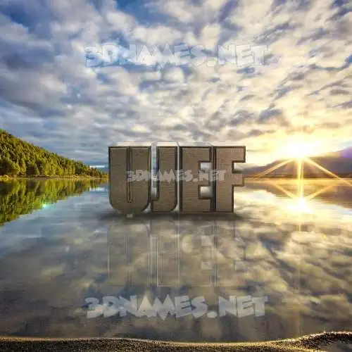 ujef in Morning Sunrise style - 3D name wallpaper ujef in Morning Sunrise style - 3D name wallpaper