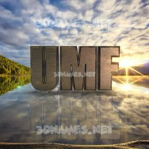 umf in Morning Sunrise style - 3D name wallpaper umf in Morning Sunrise style - 3D name wallpaper