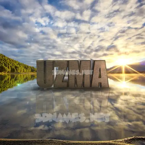 uzma in Morning Sunrise style - 3D name wallpaper uzma in Morning Sunrise style - 3D name wallpaper