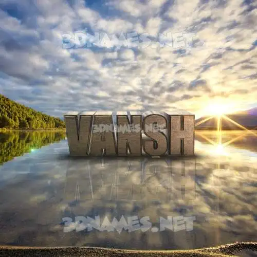 vansh in Morning Sunrise style - 3D name wallpaper vansh in Morning Sunrise style - 3D name wallpaper
