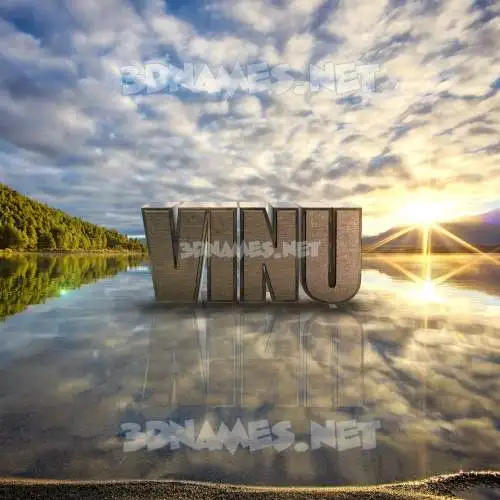 vinu in Morning Sunrise style - 3D name wallpaper vinu in Morning Sunrise style - 3D name wallpaper