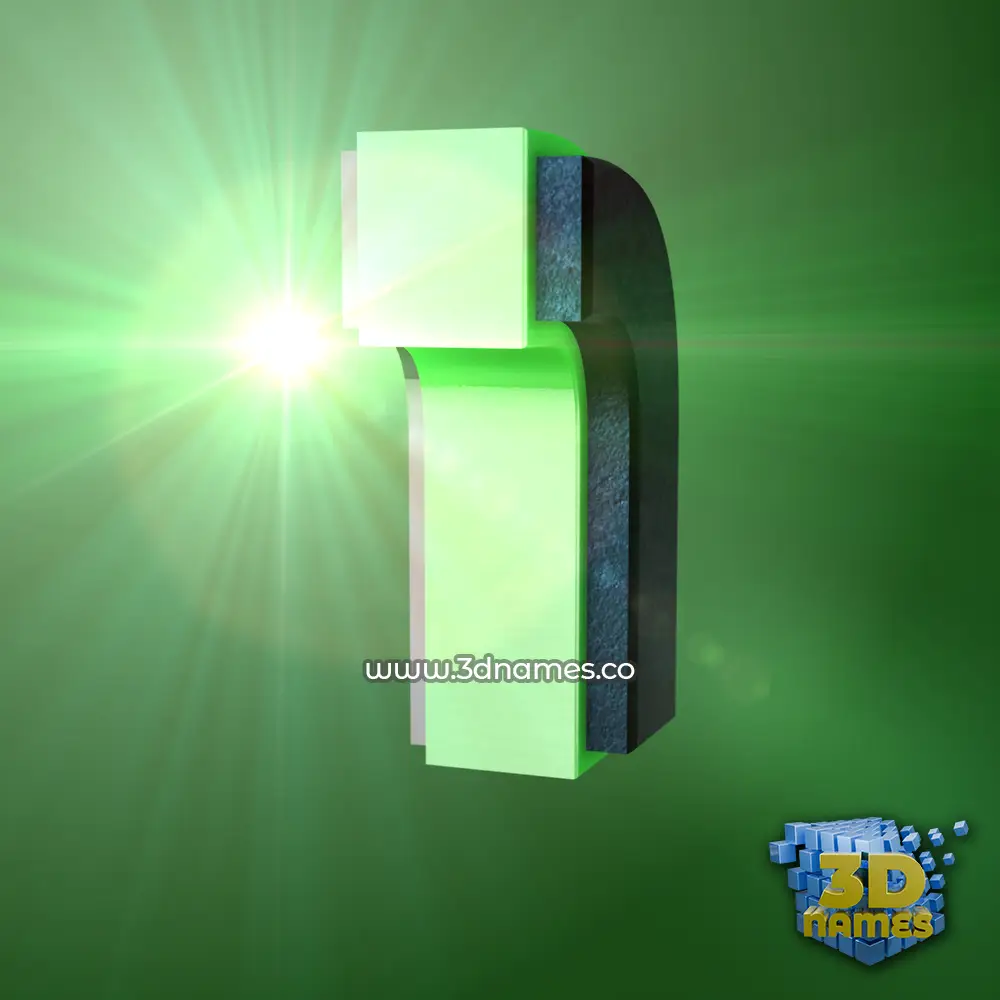 1 in Green Light style - 3D name wallpaper 1 in Green Light style - 3D name wallpaper