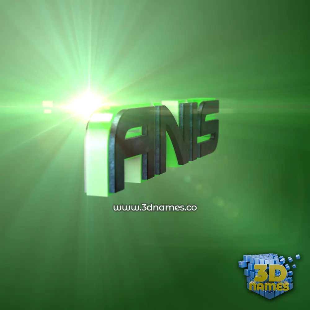 anis in Green Light style - 3D name wallpaper anis in Green Light style - 3D name wallpaper