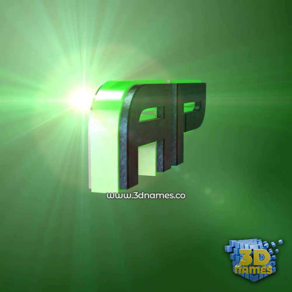 ap in Green Light style - 3D name wallpaper
