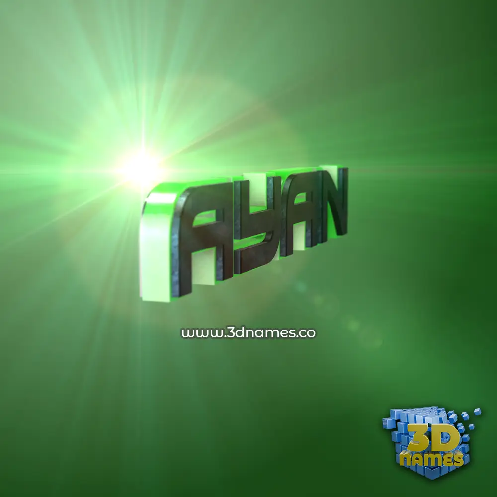 ayan in Green Light style - 3D name wallpaper ayan in Green Light style - 3D name wallpaper