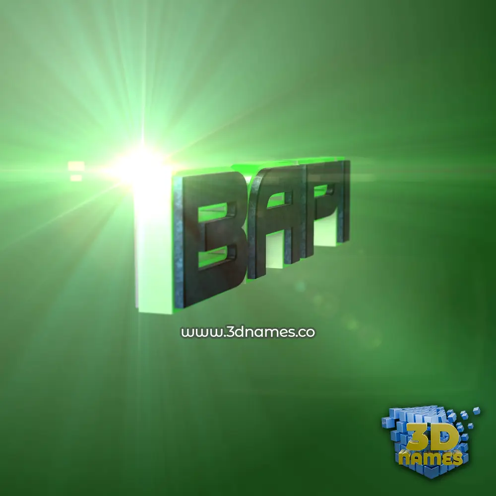 bapi in Green Light style - 3D name wallpaper