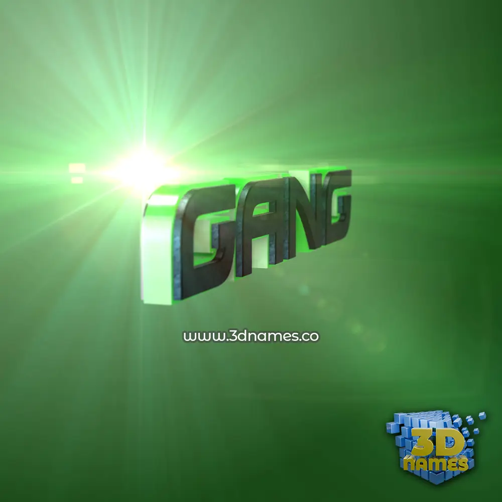 Green Light 3D Name Wallpaper for \, image size:1000x1000