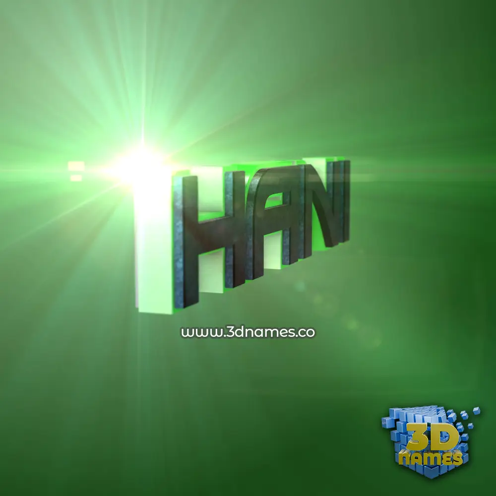 hani in Green Light style - 3D name wallpaper hani in Green Light style - 3D name wallpaper
