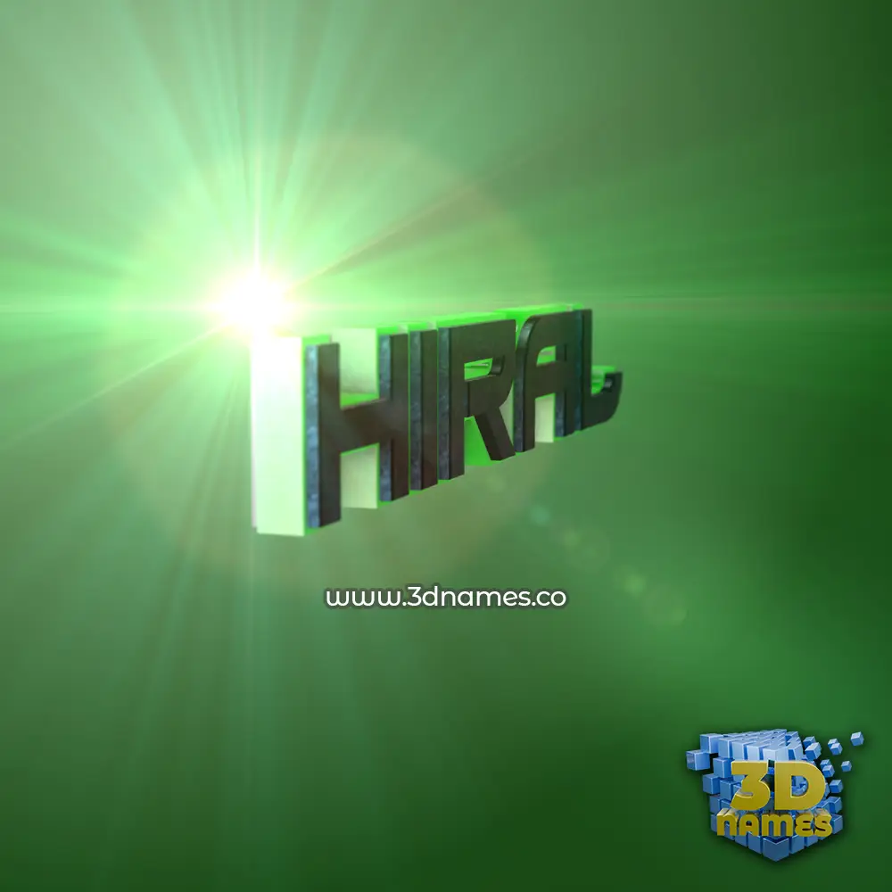 hiral in Green Light style - 3D name wallpaper hiral in Green Light style - 3D name wallpaper