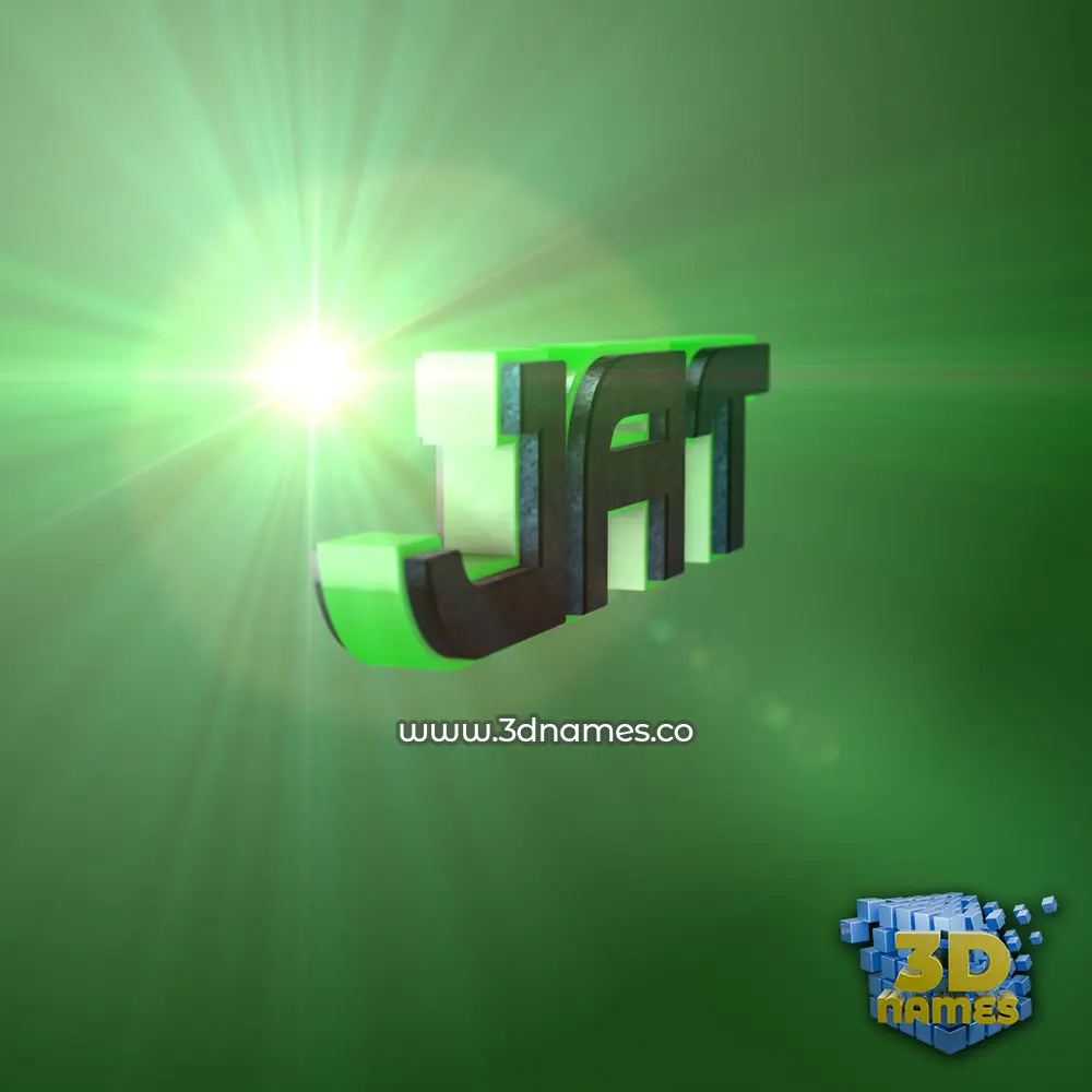 jat in Green Light style - 3D name wallpaper jat in Green Light style - 3D name wallpaper
