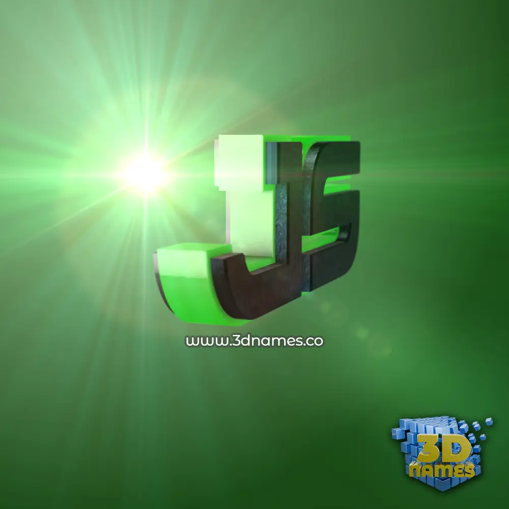 js in Green Light style - 3D name wallpaper js in Green Light style - 3D name wallpaper