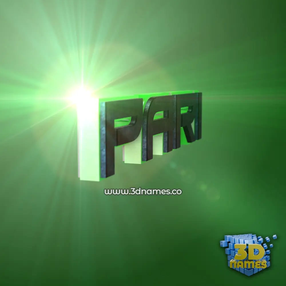 pari in Green Light style - 3D name wallpaper pari in Green Light style - 3D name wallpaper