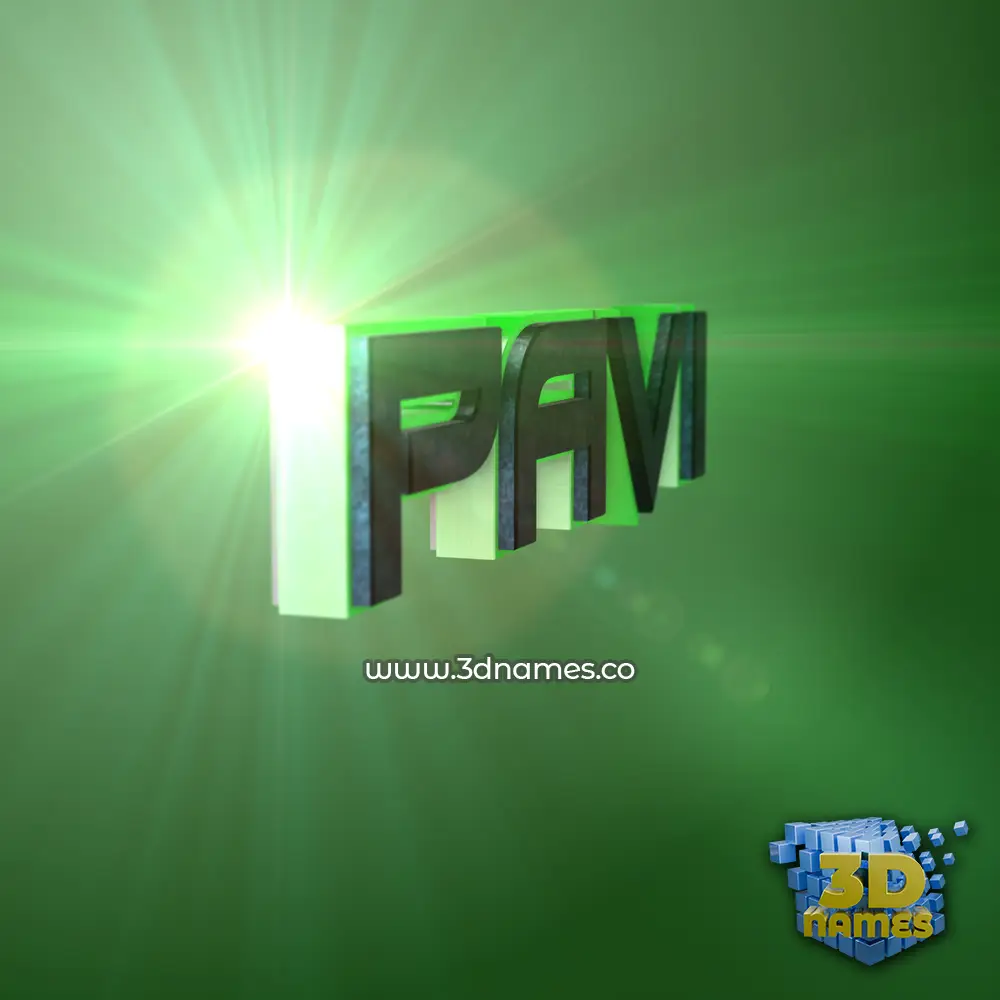 pavi in Green Light style - 3D name wallpaper