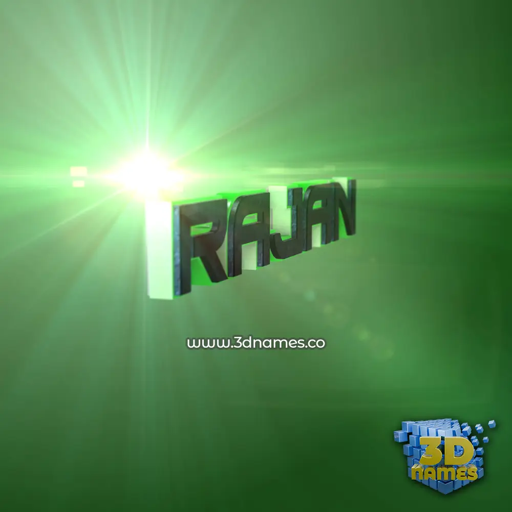 rajan in Green Light style - 3D name wallpaper rajan in Green Light style - 3D name wallpaper