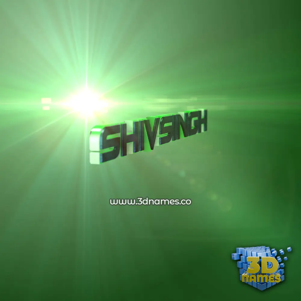 shivsingh in Green Light style - 3D name wallpaper