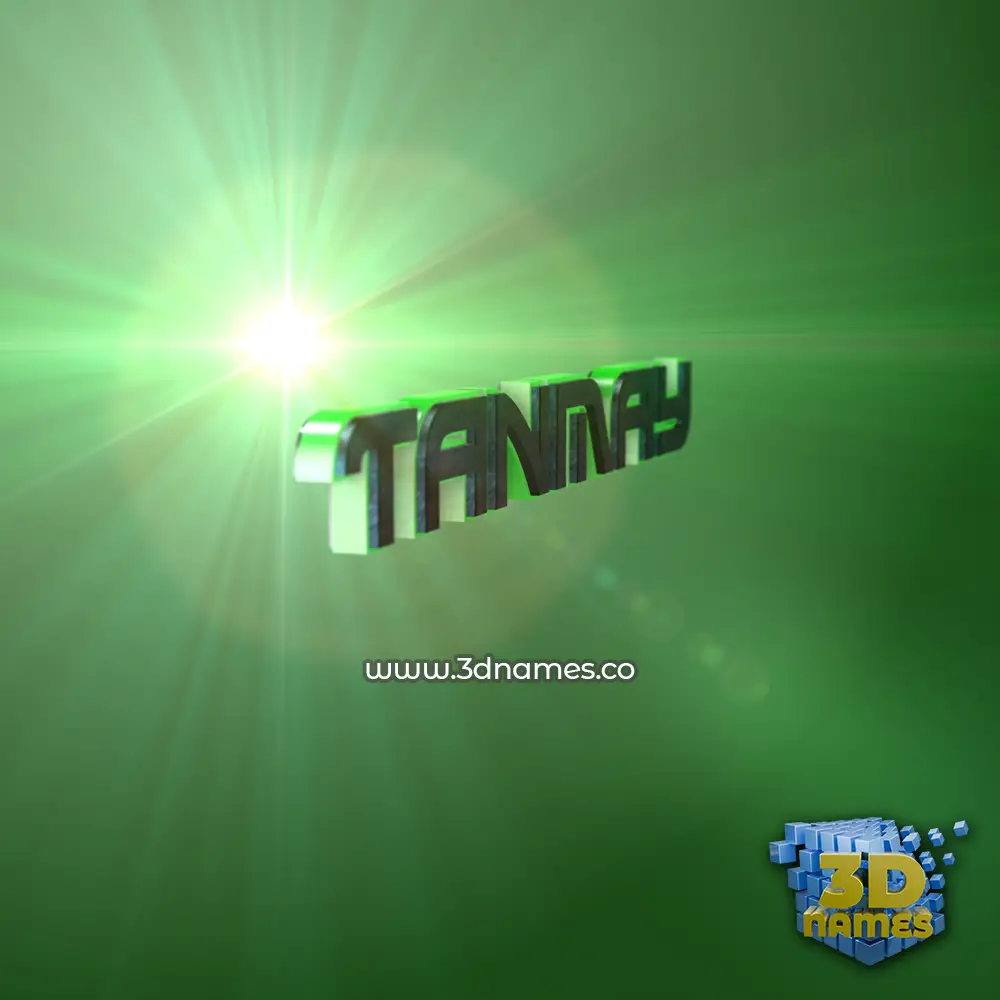 tanmay in Green Light style - 3D name wallpaper