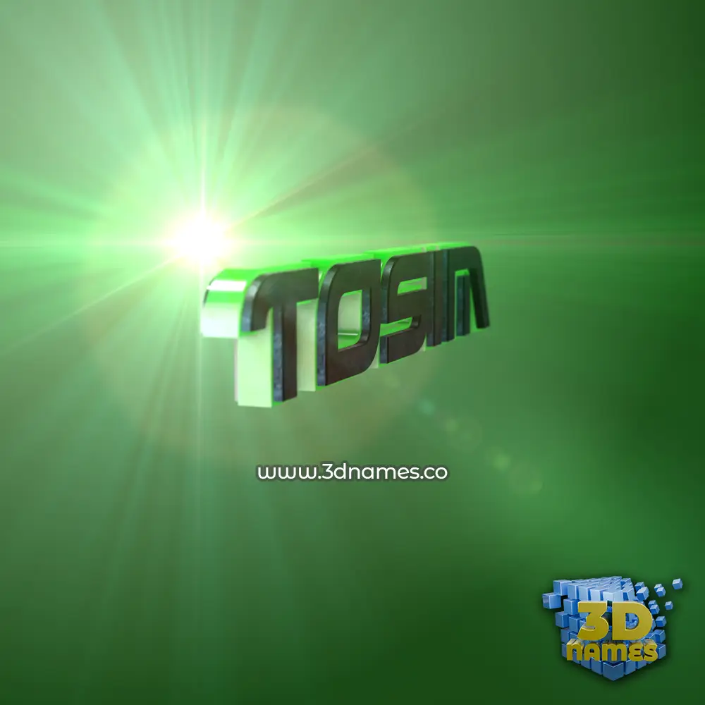 tosim in Green Light style - 3D name wallpaper tosim in Green Light style - 3D name wallpaper