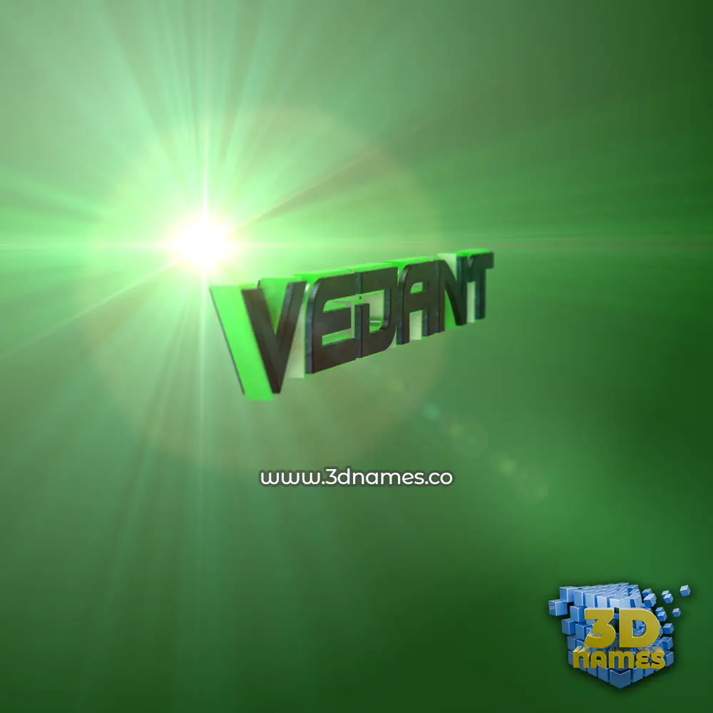 vedant in Green Light style - 3D name wallpaper vedant in Green Light style - 3D name wallpaper