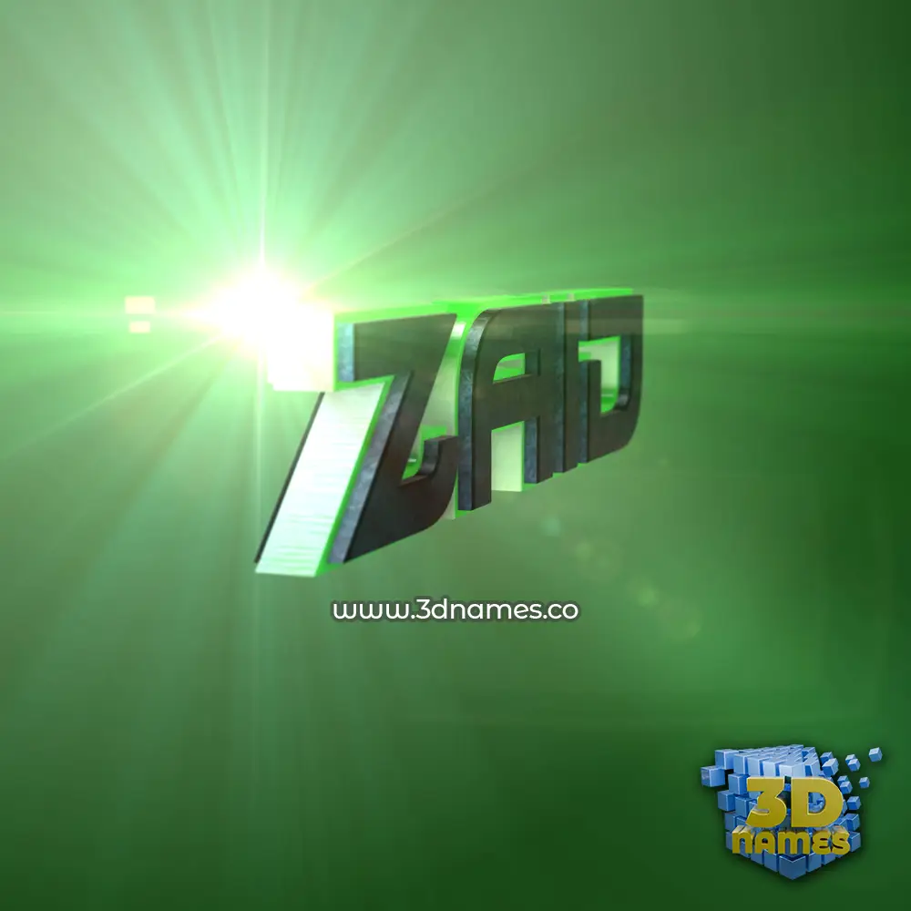 zaid in Green Light style - 3D name wallpaper zaid in Green Light style - 3D name wallpaper